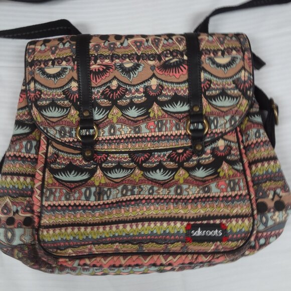 Sakroots Women’s Convertible Signature Peace Print Backpack/ Crossbody Bag/Purse - Picture 2 of 14